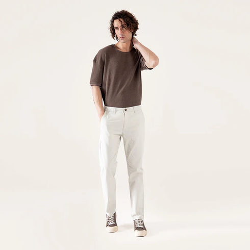 STRAIGHT COTTON PANTS
